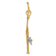 14k Two-tone Gold 3D Moveable Fishing Pole with Reel Charm