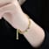 Multi-Color CZ Bolo Bracelet In 14K Gold Over Brass