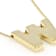 Block Letter W Initial Necklace In 10K Yellow Gold