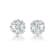 CZ Baguette Stud Earrings In Sterling Silver