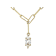 Lab-Created White Sapphire Marquise Paperclip Necklace In 18K Gold Over
Sterling Silver 0.98ct