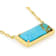 Turquoise East-West Necklace In 18K Gold Over Sterling Silver