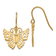14k Yellow Gold Butterfly Dangle Earrings
