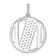 14K White Gold Gatsby Diamond Initial N Charm