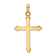 14k Two-tone Gold Diamond-cut Cross Pendant