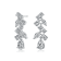 Rhodium Plated over Sterling Silver with Clear Cubic Zirconia Drop Earrings