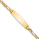 14k Yellow Gold Semi-Solid Soft Diamond Shape Figaro Link ID Bracelet