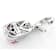 Pink Cubic Zirconia Platineve Over Sterling Silver  Baby Girl Boot Charm 0.53ctw