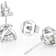 5.00ctw Diamond Simulant Stud Earrings In Sterling Silver