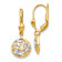 14k Yellow Gold and Rhodium Over 14k Yellow Gold Polished and
Diamond-Cut Dangle Circle Earrings