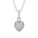 White Lab Created Opal Sterling Silver Pendant with Chain 0.52ct