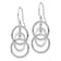Rhodium Over 14k White Gold Polished Circles Dangle Earrings