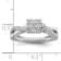 Rhodium Over 14K White Gold Lab Grown Diamond VS/SI GH, Cluster Ring 0.511ctw