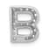 Rhodium Over 14K White Gold Diamond Letter B Initial Charm