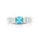 Rhodium Over Sterling Silver Paraiba Blue Apatite and Lab Grown Diamond
Mixed Cut Ring 1.71ctw