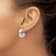 Rhodium Over 14k White Gold 3/4" Hoop Earrings
