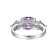 Lab Created Alexandrite Sapphire Platinum  December Birthstone Ring 3.28ctw