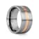 ZEUS Flat Brushed Finish Tungsten Carbide Ring with Rose Gold Plated
Groove- 10mm