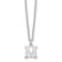 Rhodium Over Sterling Silver Cutout Letter M Initial Necklace