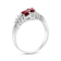 0.80ctw Ruby and Diamond Fashion Ring in 14k White Gold