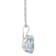 10x8mm Oval Sky Blue Topaz Rhodium Over Sterling Silver Pendant With Chain
