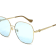 Gucci Gold Tone Frame / Blue Lens Sunglasses