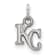Rhodium Over Sterling Silver MLB Kansas City Royals LogoArt Pendant
