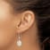 Sterling Silver Polished Freshwater Cultured Coin Pearl and CZ Dangle Earrings
