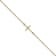 14K Yellow Gold Polished CZ Cross Anklet