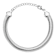 Rachel Zoe 8mm Snake Chain Bracelet in Rhodium Over Brass