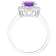 7mm Round Amethyst And White Topaz Accents Rhodium Over Sterling Silver
Halo Ring