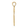 14k Yellow Gold Key with Heart Sweet 16 Pendant