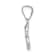 Rhodium Over 10k White Gold Diamond Heart Pendant