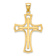 14k Yellow Gold Polished Cross Pendant