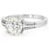 Diamond Simulant Castle Cut And White Zircon Ring In Platinum Over
Sterling Silver 3.49ctw