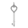 Rhodium Over 14k White Gold Diamond Heart Key Pendant