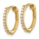 14K Yellow Gold Lab Grown Diamond Hoop Earrings