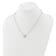 Rhodium Over 14K White Gold Lab Grown Diamond Halo Oval 18 Inch Necklace 0.68ctw