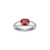 Red And White Cubic Zirconia Platinum Over Sterling Silver Ring 2.41ctw