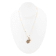 Barse Labradorite Leo Charm Necklace In Bronze