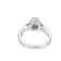 6mm Round Aqumarine and White CZ Rhodium Over Sterling Silver Ring , 0.73ctw