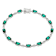 Lab-Created Emerald Station Bracelet In Sterling Silver 5.85ctw