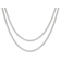 Snake Chain Necklace Set Of 2 In Sterling Silver 18 And 20 Inch