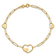 14K Yellow Gold Paperclip Link Heart 7.25-inch Bracelet