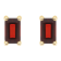 5x3mm Emerald Cut Garnet 14k Yellow Gold Stud Earrings