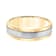 6mm Comfort Fit Band with Brushed Finish in 10k Yellow Gold with White Rhodium