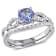 Tanzanite and Diamond 10k White Gold Ring 1.14ctw