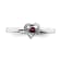 Sterling Silver Stackable Expressions Lab Created Ruby Heart Ring 0.08ctw