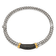 Sterling Silver with 14K Gold Over Sterling Silver Oxidized Black
Diamond Bangle Bracelet