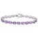 Amethyst Tennis Bracelet In Sterling Silver 24.84ctw